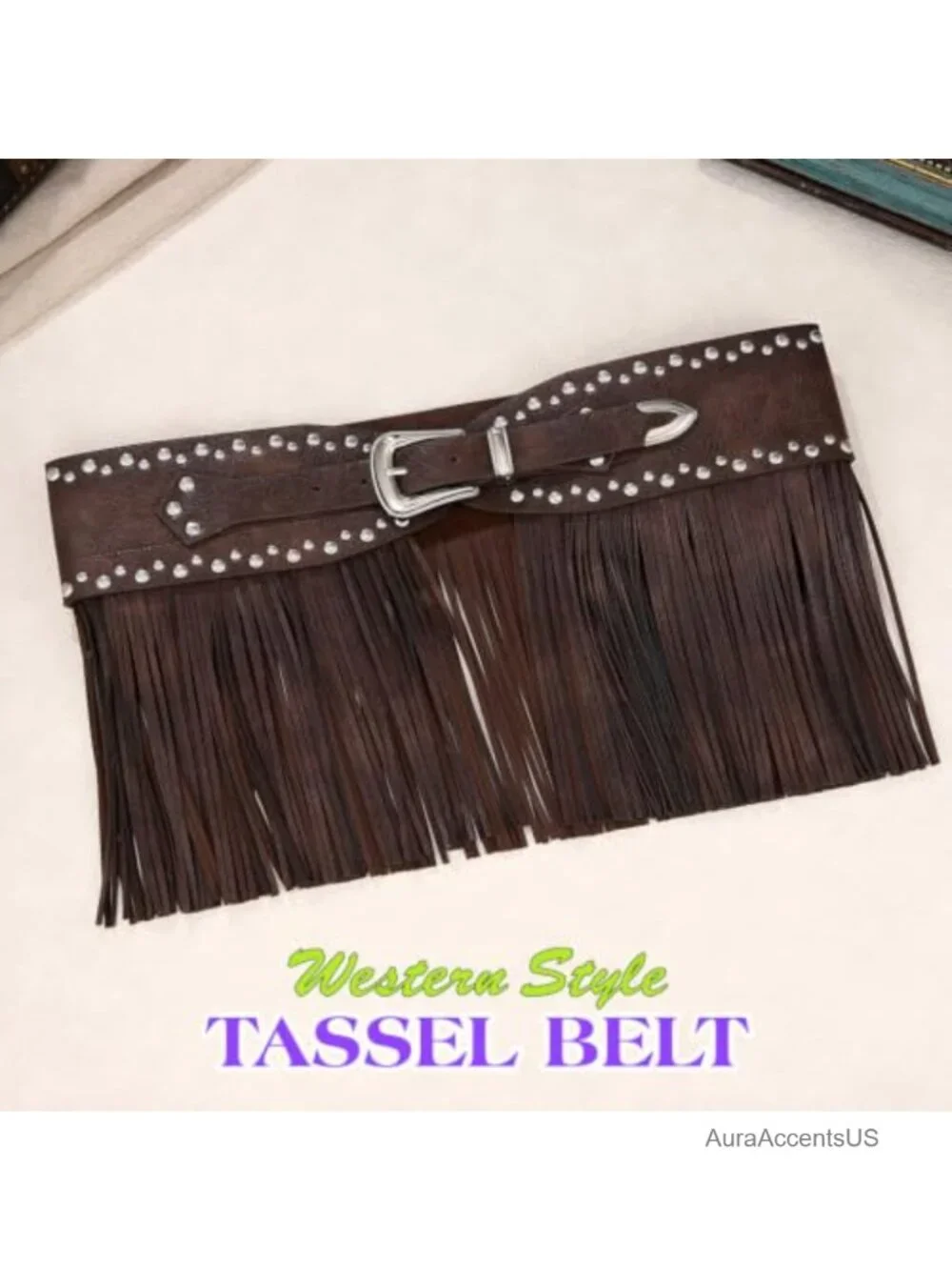 Fringe Belt with Tassel for Women Western Cowgirl Style